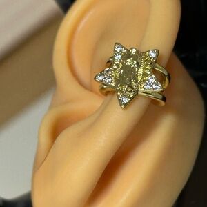 Gold Virgen de Guadalupe Earcuffs